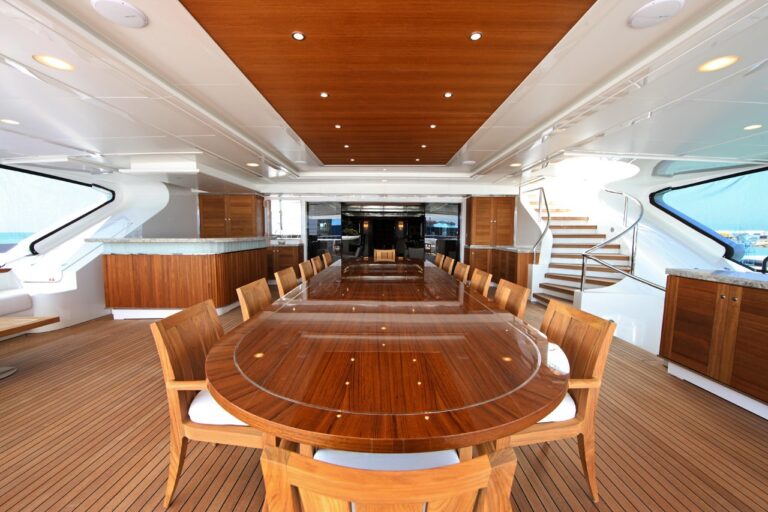 Aft Deck Eating/dining On Yacht SEANNA