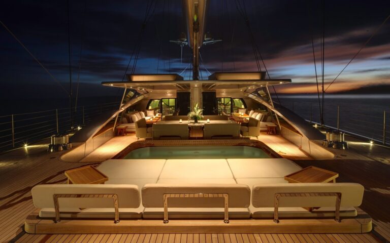 Night Time: Yacht VERTIGO's Aft Deck Photograph