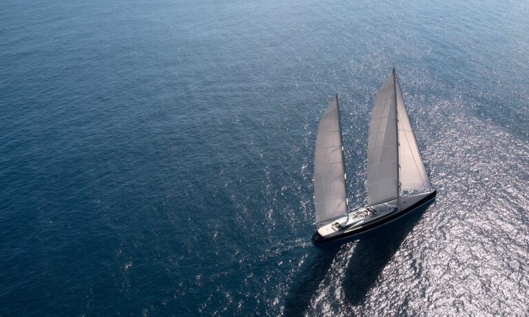 From Above Aspect Aboard Yacht VERTIGO