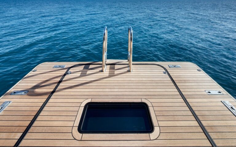 Swimming Landing On Board Yacht VERTIGO