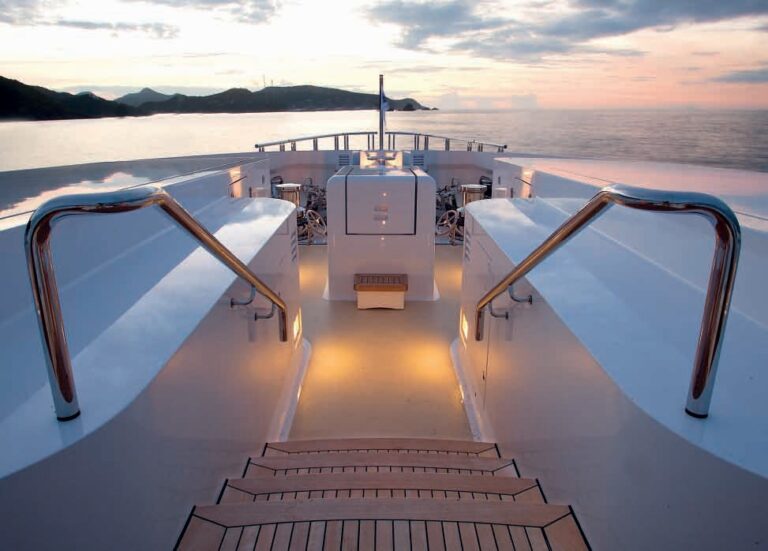 Night Time: Yacht SYCARA V's Sun Deck Image