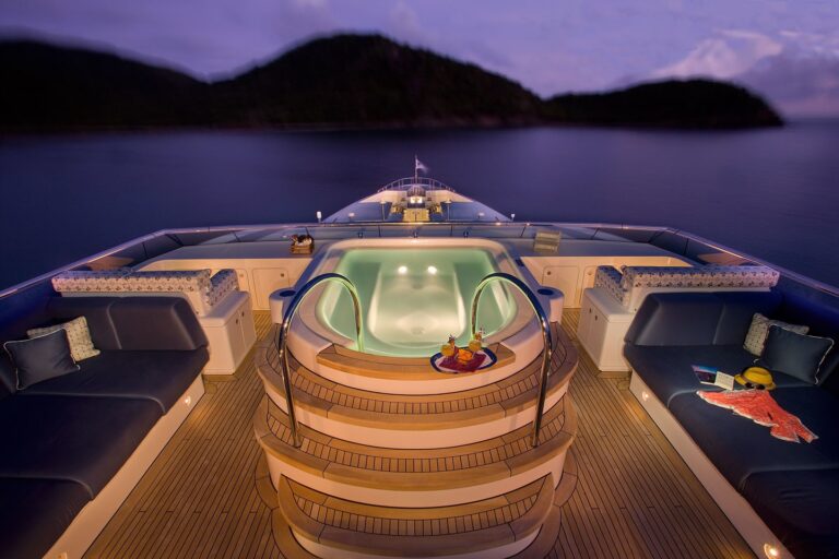 Evening: Yacht SYCARA V's Sun Deck Photograph