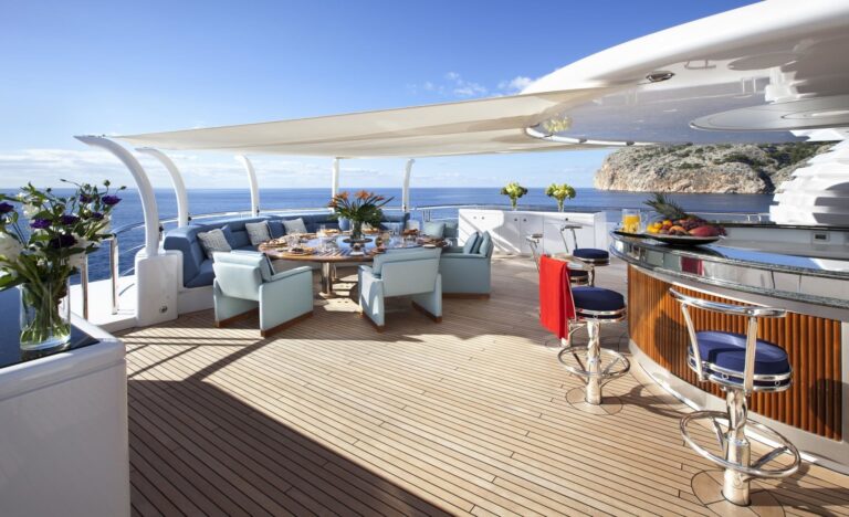 Aft Sun Deck Aboard Yacht SYCARA V