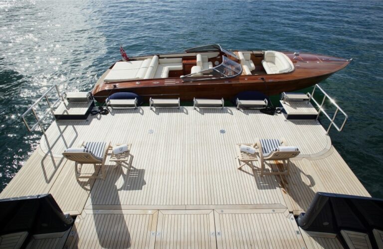 Swimming Landing On Board Yacht FREEDOM