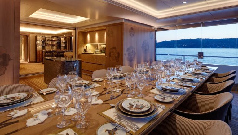 formal in/out dining area offering unprecedented views
