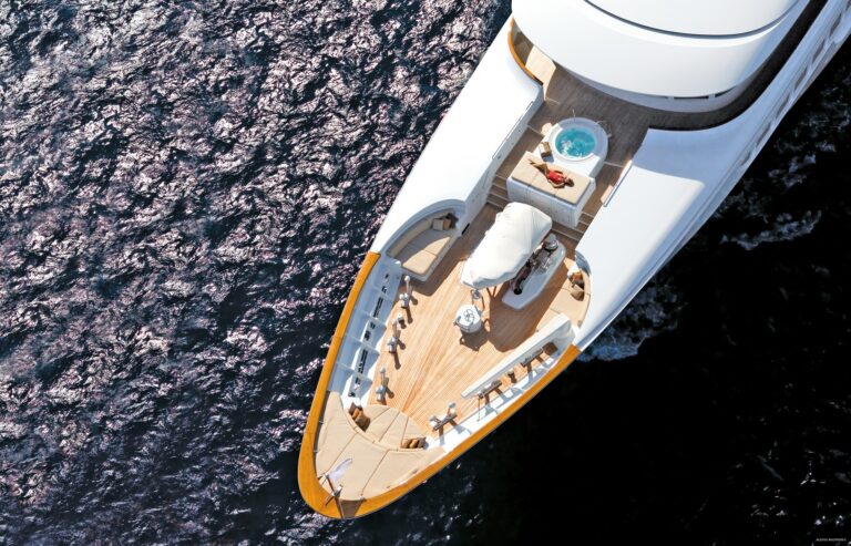 Ship's Bow Aboard Yacht UTOPIA