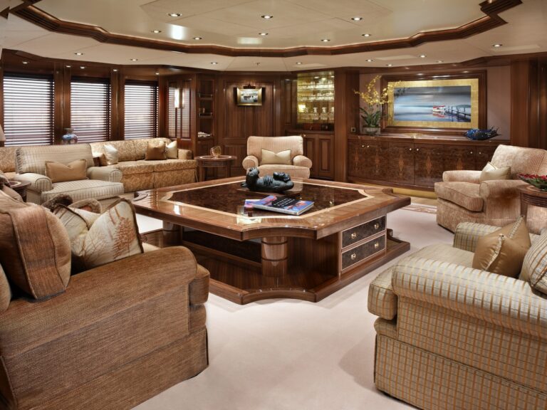 Furniture: Yacht LAUREL's Premier Saloon Captured