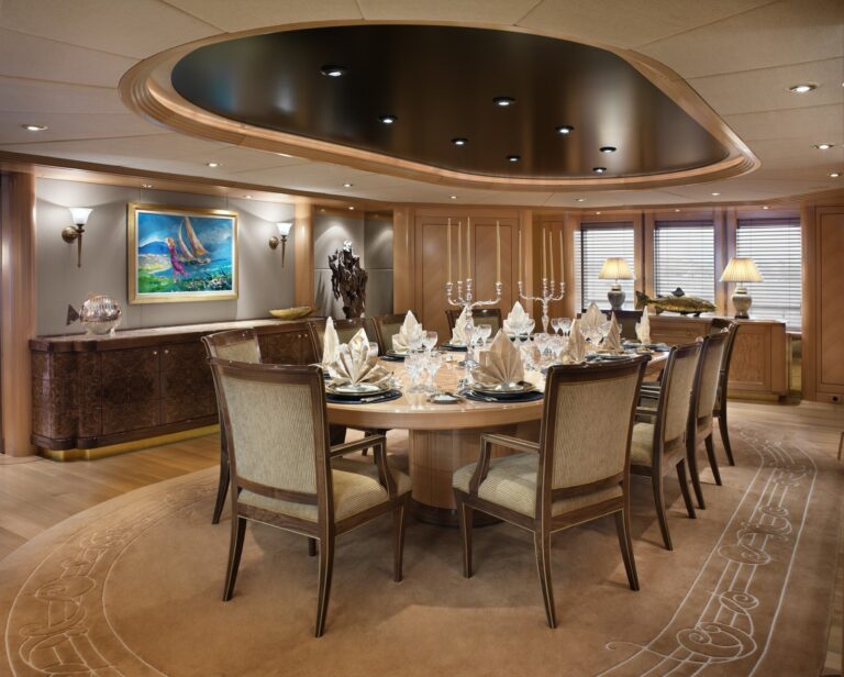 Inside Eating/dining Zone On Board Yacht LAUREL