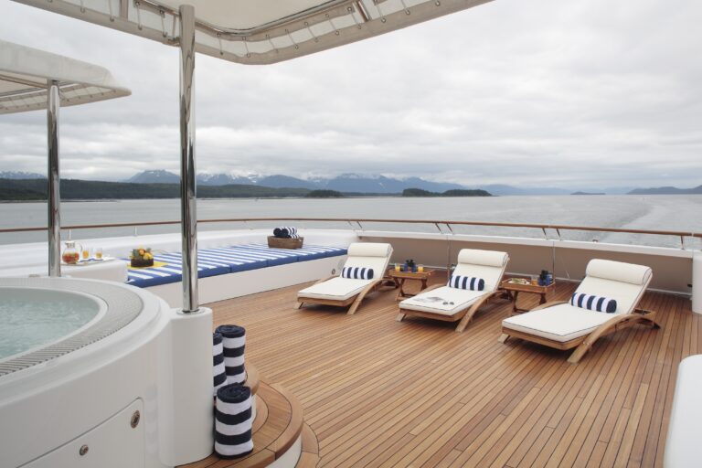 Sunshine Lounging On Board Yacht LAUREL