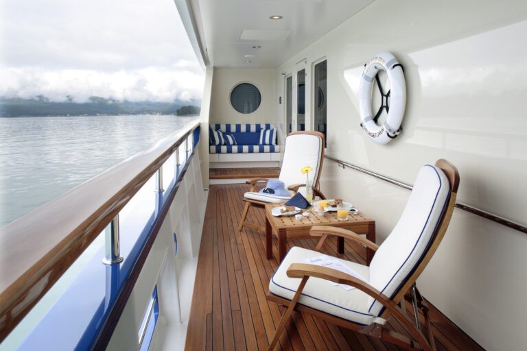 Balcony Starboard Side Viewing Fore On Board Yacht LAUREL