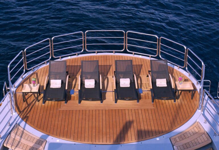 Sunshine Lounging On Board Yacht SIREN