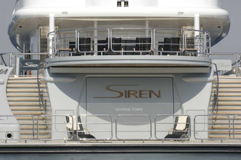 Aft Including Beach Beachclub Aboard Yacht SIREN