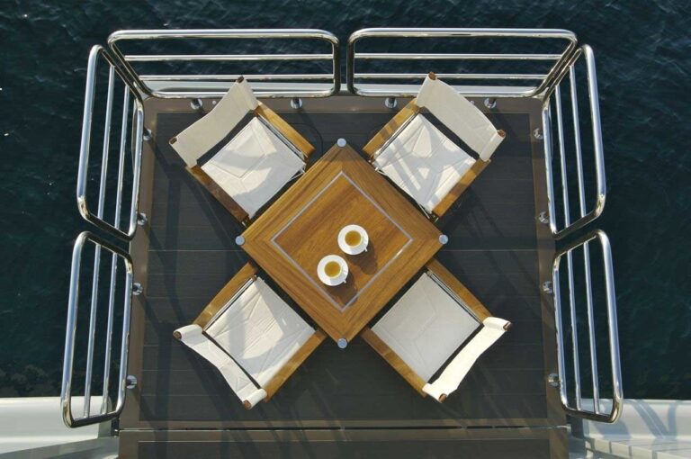 Above: Yacht SIREN's Main Master Balcony / Terrace Image
