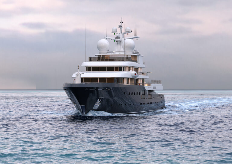 73m Explorer Superyacht Bow View
