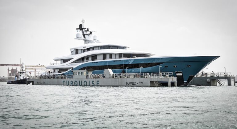 74m Superyacht GO During Launch