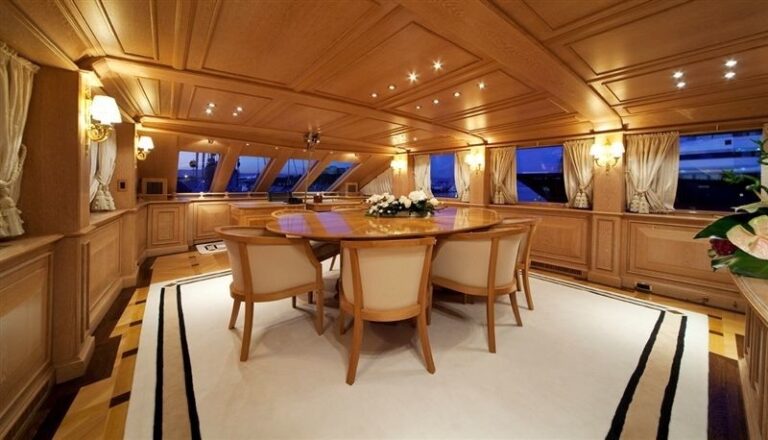 Meeting Area On Board Yacht ENIGMA