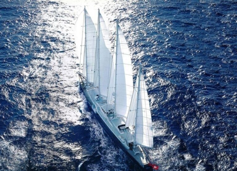 From Above Aspect Aboard Yacht ENIGMA