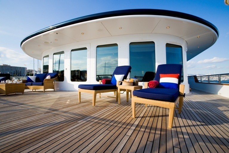 Bridgedeck Deck Aboard Yacht LEANDER G