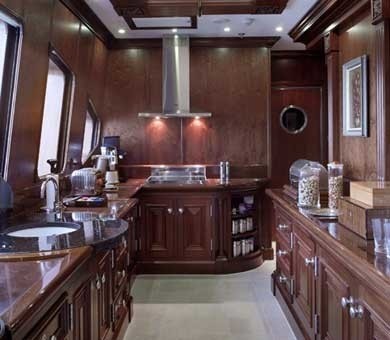Top Deck Ship's Galley Aboard Yacht SAMAR