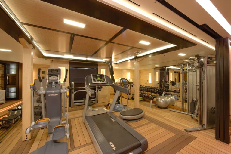 well-equipped onboard gym