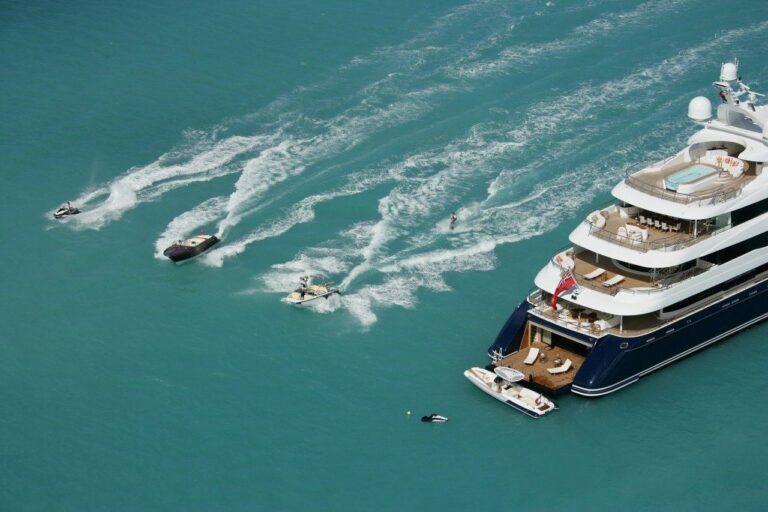 78m custom superyacht with water toys