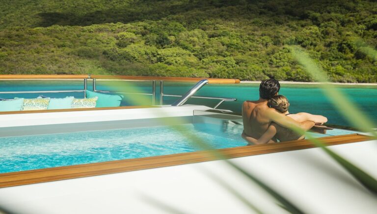 Swim Swimming Pool Aboard Yacht SOLANDGE