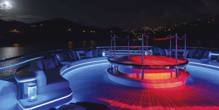 External Including Underlighting On Yacht SOLANDGE