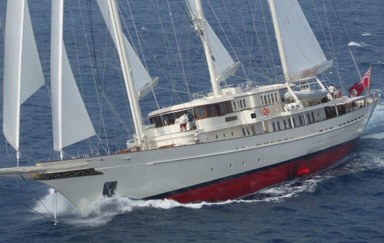 90m superyacht under sail