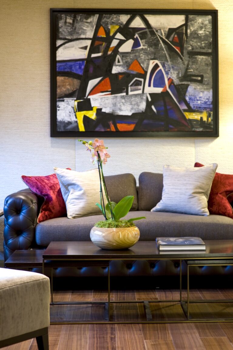lounge area art and sofa