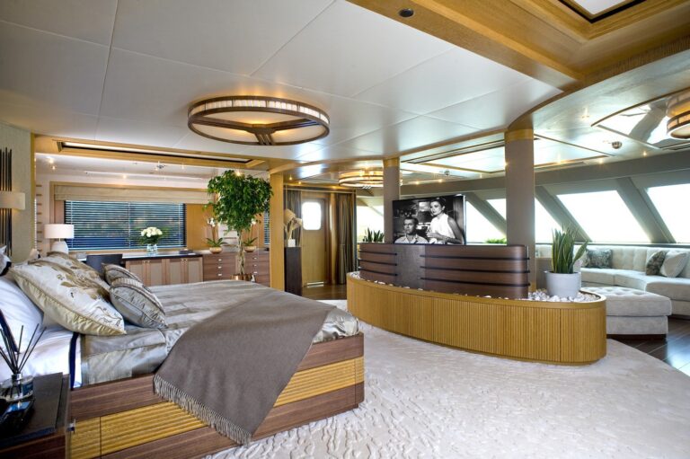 master stateroom with panoramic views