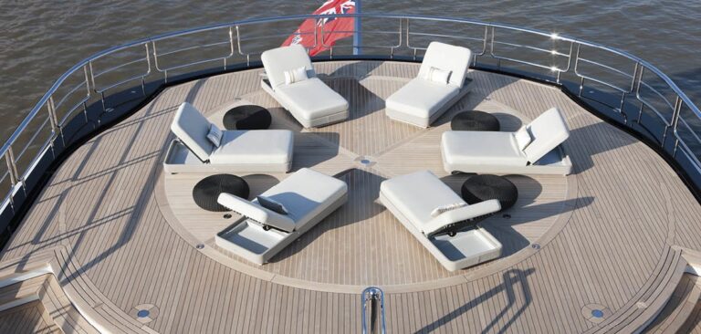Helicopter Pad Including Sun Beds