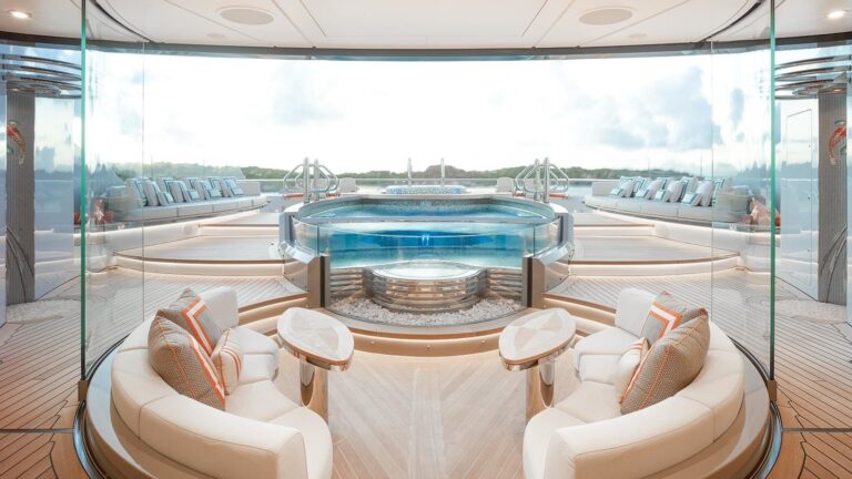 Spa Swimming Pool Including Inset Jacuzzi