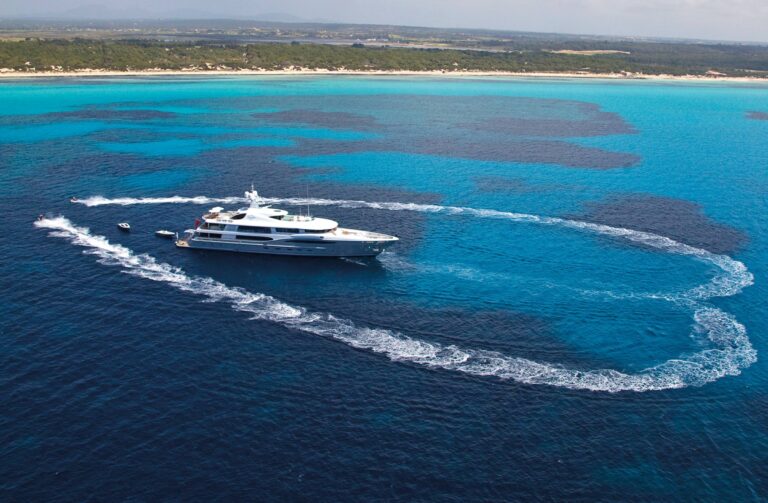 AMELS 212 Motor Yacht - Profile Above, Caribbean