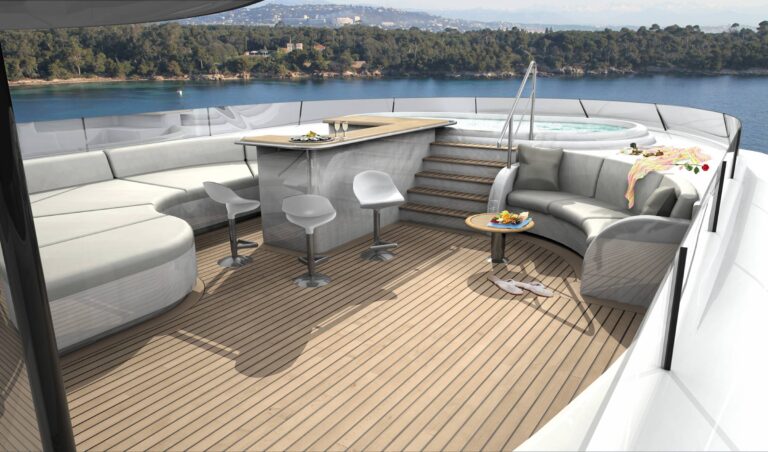 AMELS 212 Motor Yacht - Sundeck Rendering