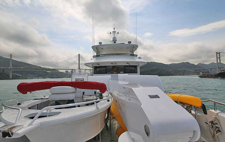 Aboard N86 superyacht Koonoona
