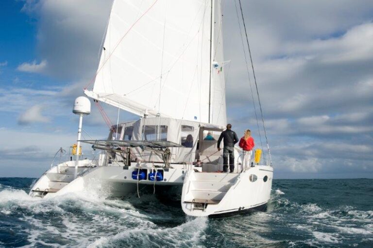 Aboard catamaran WHY NOT