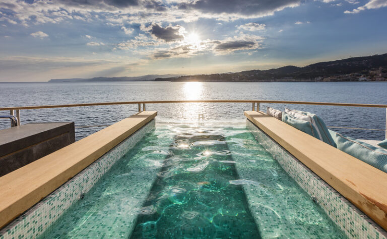Aboard luxury superyacht SERENITY