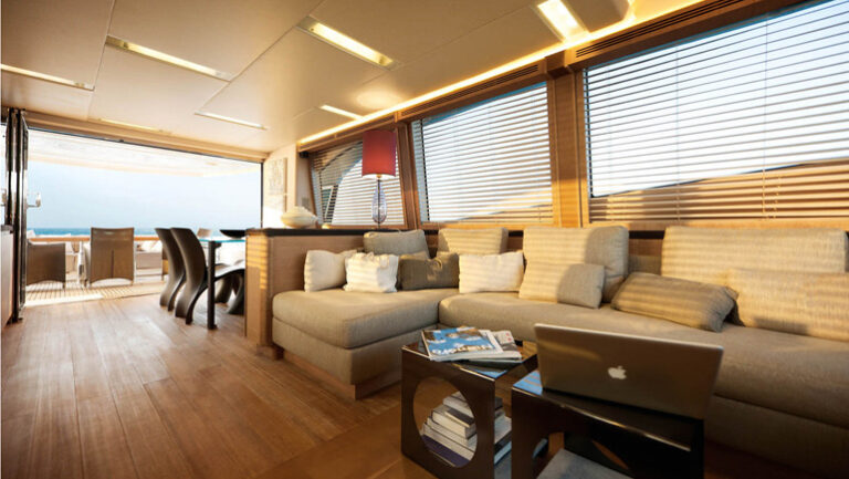 Aboard luxury yacht MCY 76