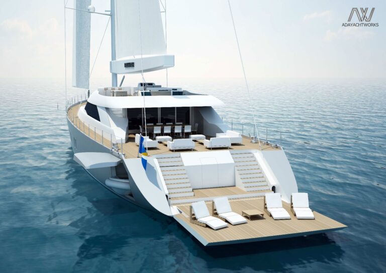 Ada Designed Yacht ALL ABOUT U - Stern View And Swim Platform