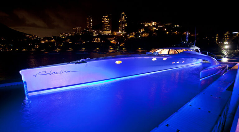 Adastra Yacht - at night
