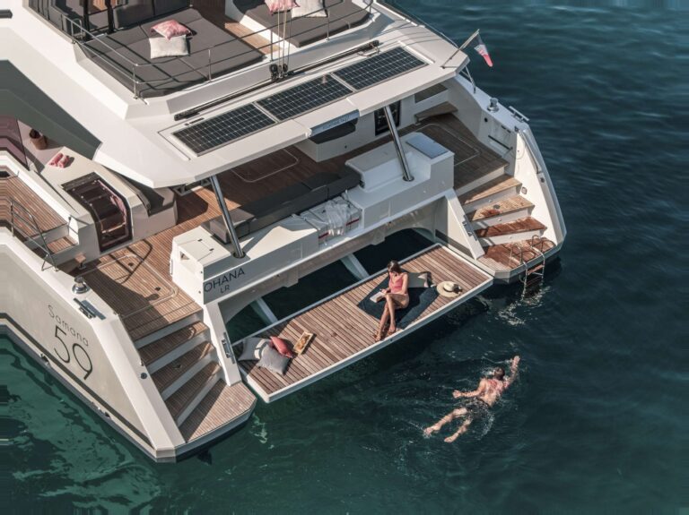 Aerial Shot Of Swimming Platform