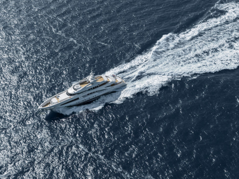 Aerial View Of WHITE Under Sea Trials In The North Sea
