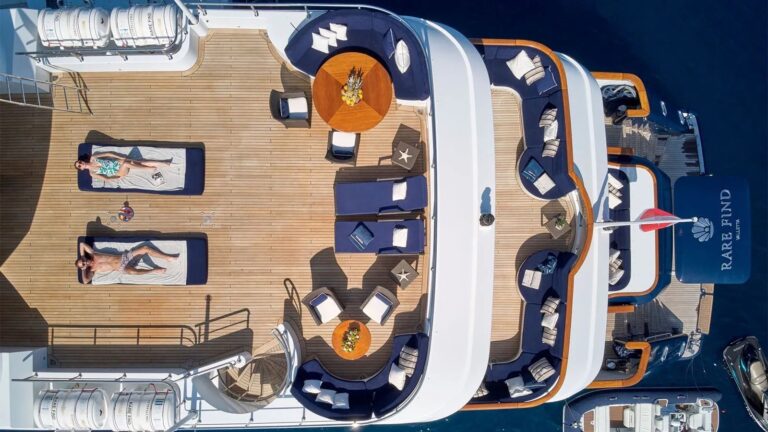 Aerial View Of Aft Decks
