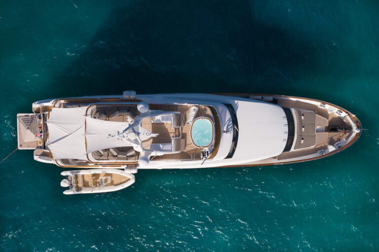 Aerial View Of Superyacht