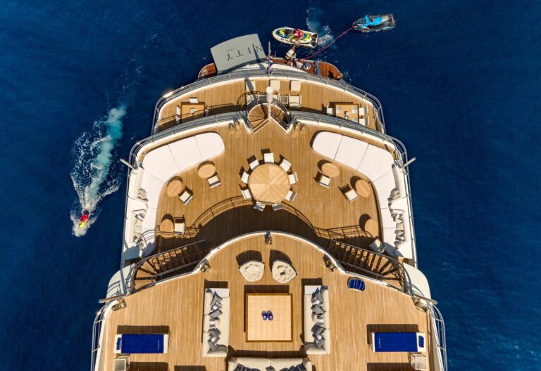 Aerial View Of The Aft Decks