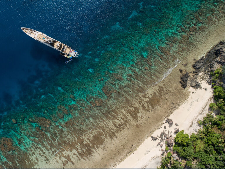 Aerial View Of The Yacht Amels 6003