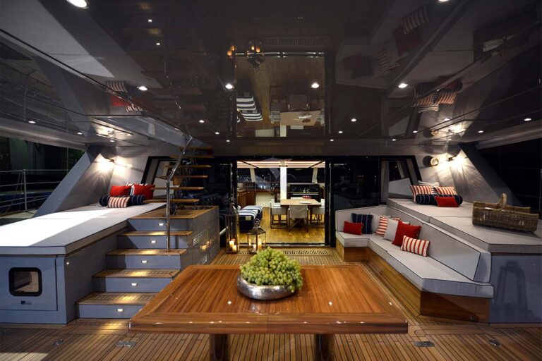 Aft Deck View Into Salon