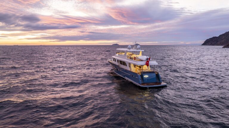Aft View At Sunset