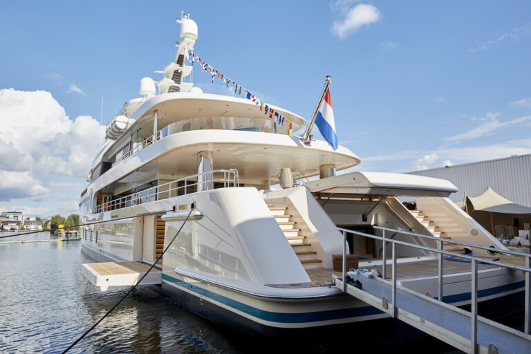 Aft View Of Motor Yacht SAMAYA