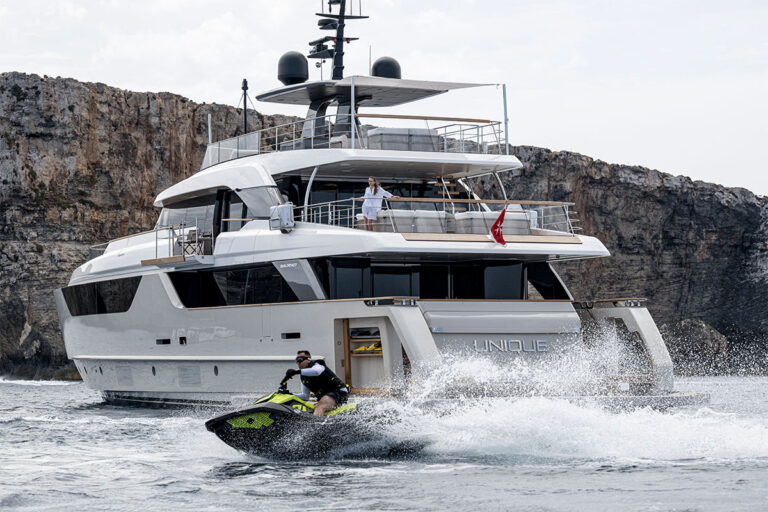 Aft View Of The Yacht UNIQUE S